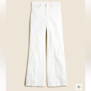 NWT! J.Crew Wide-leg denim trouser in white. Size 32